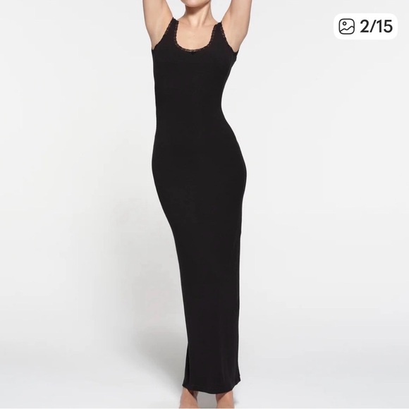 SKIMS Dresses & Skirts - SKIMS SOFT LOUNGE LACE SCOOP NECK DRESS